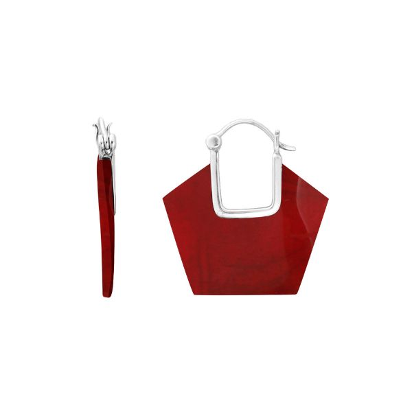 Sterling Silver Earring With Coral