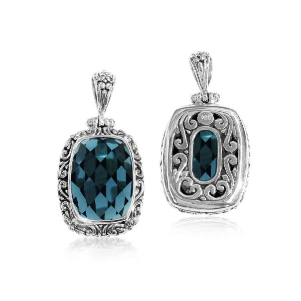 Sterling Silver London Blue Topaz Pendant