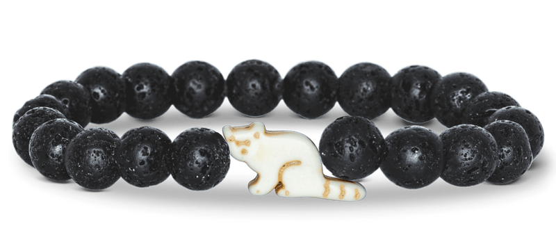 Red Panda Tracking Bracelet in Lava Rock