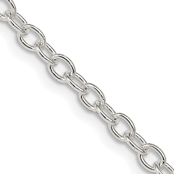 Sterling Silver 3.75mm Oval Cable Chain 16