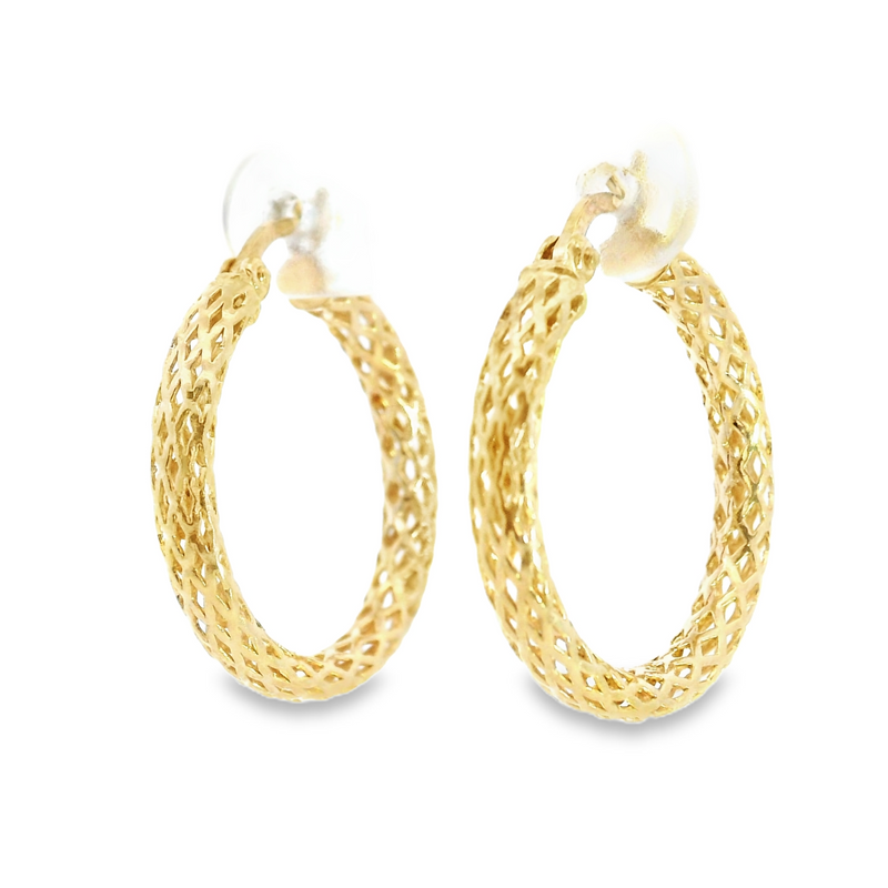 14K YG Hoop Earings