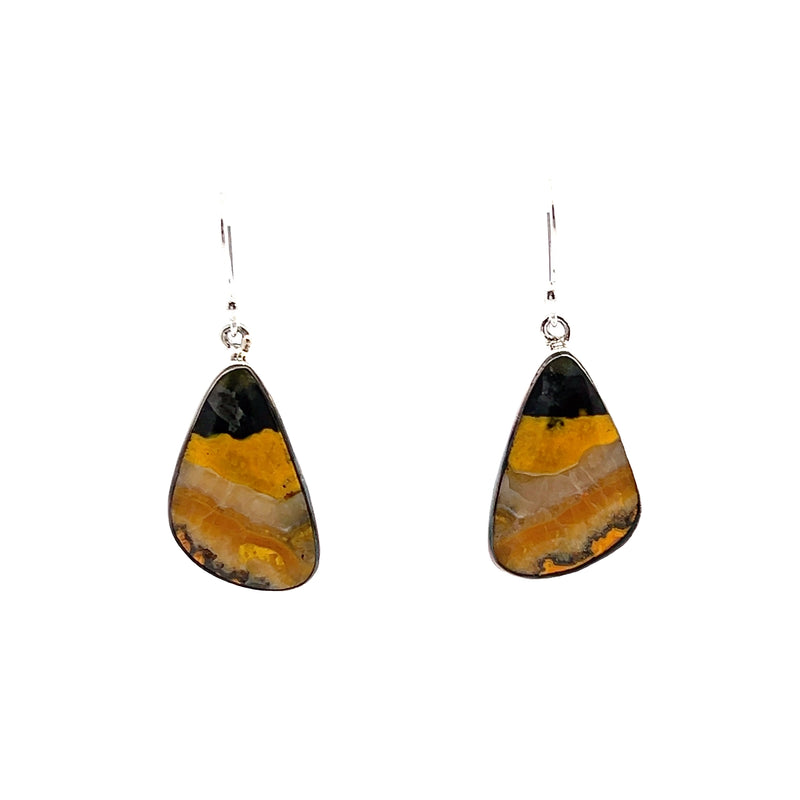 Sterling Silver Bumblebee Jasper Earrings