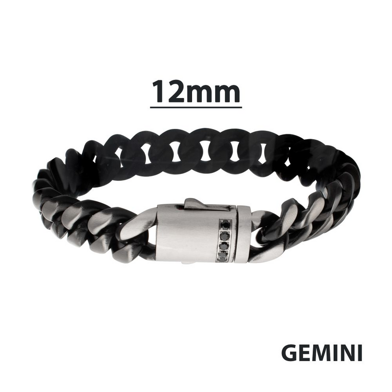 Black IP Matte Steel Cuban Bracelet