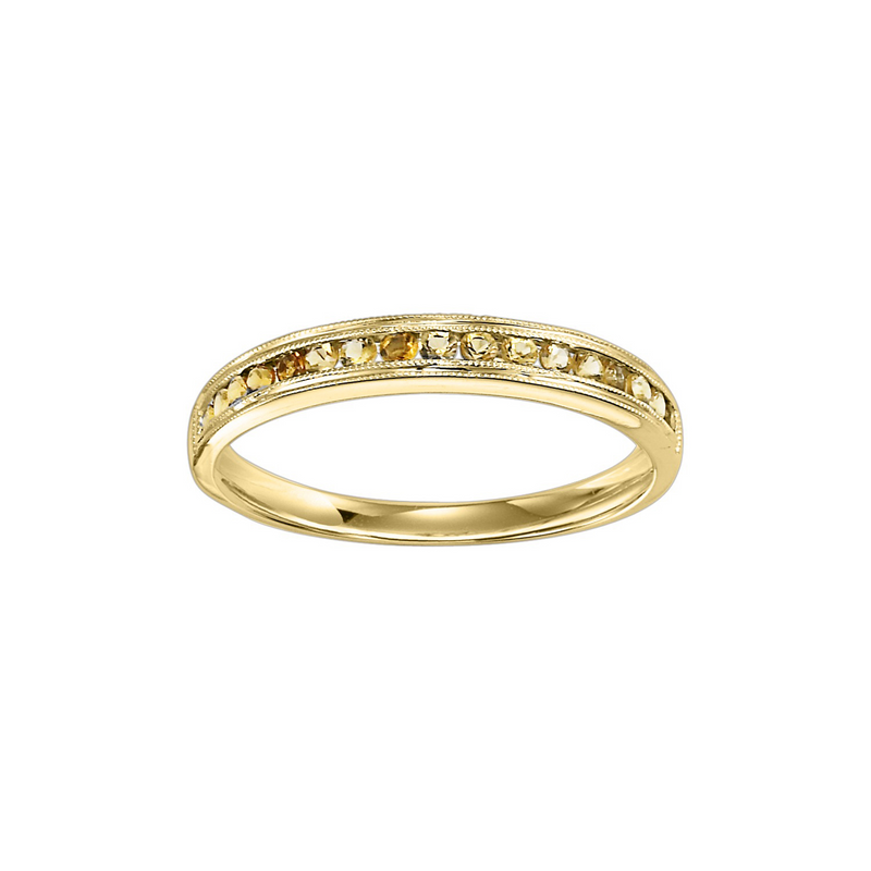10K YG Citrine Band