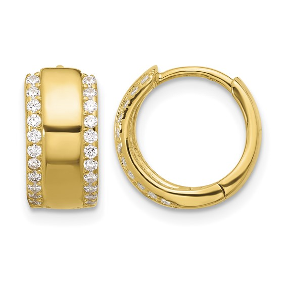 Flash Gold-plated CZ Hoops