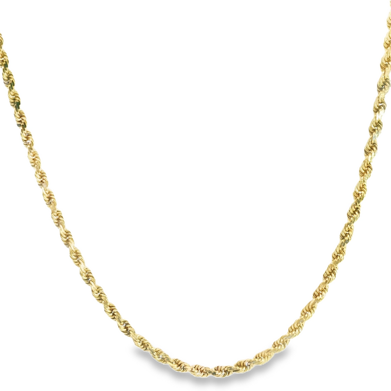 14K YG Solid Rope Chain