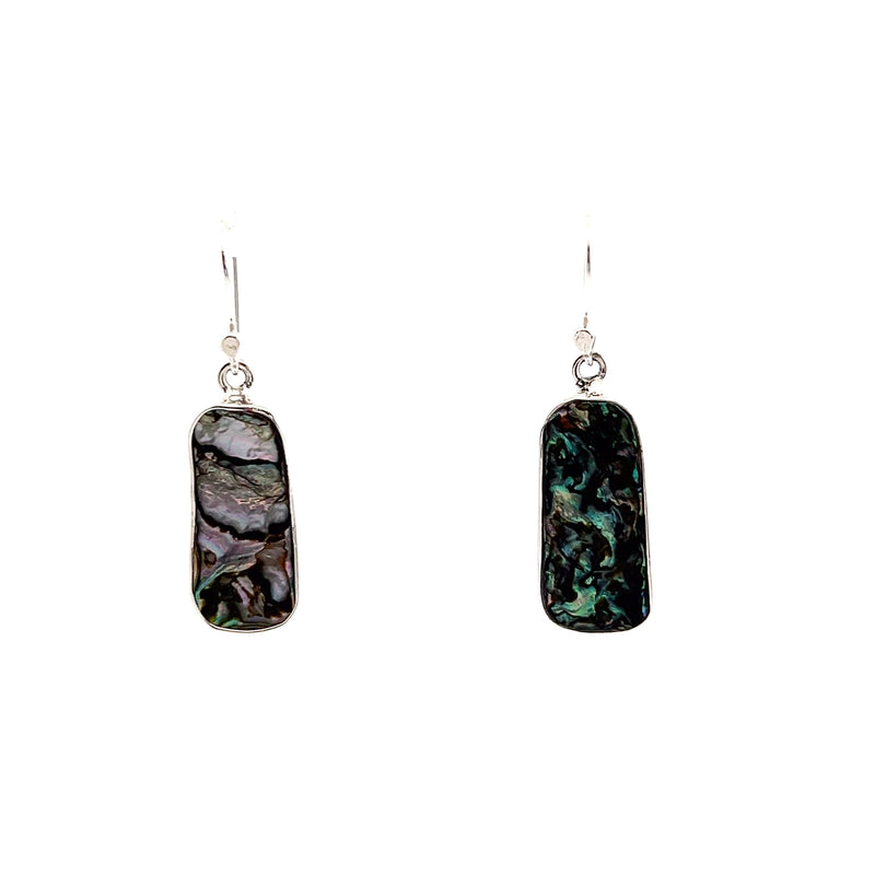 Sterling Silver Abalone Dangle Earrings