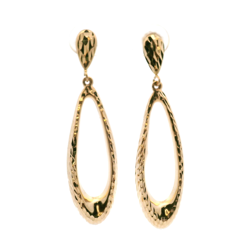 14K YG Dangle Earrings