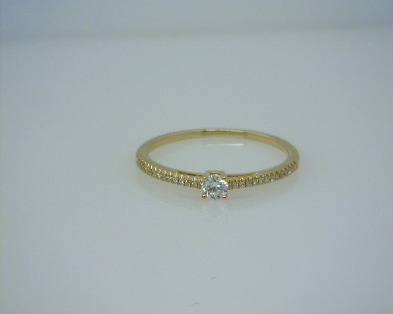 14K YG Diamond Band