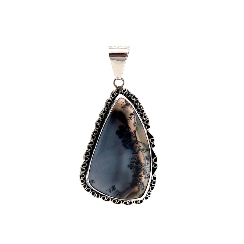 Sterling Silver Dendritic Agate Pendant
