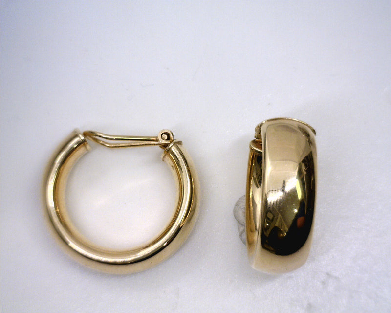 14K YG Clip Hoop Earrings