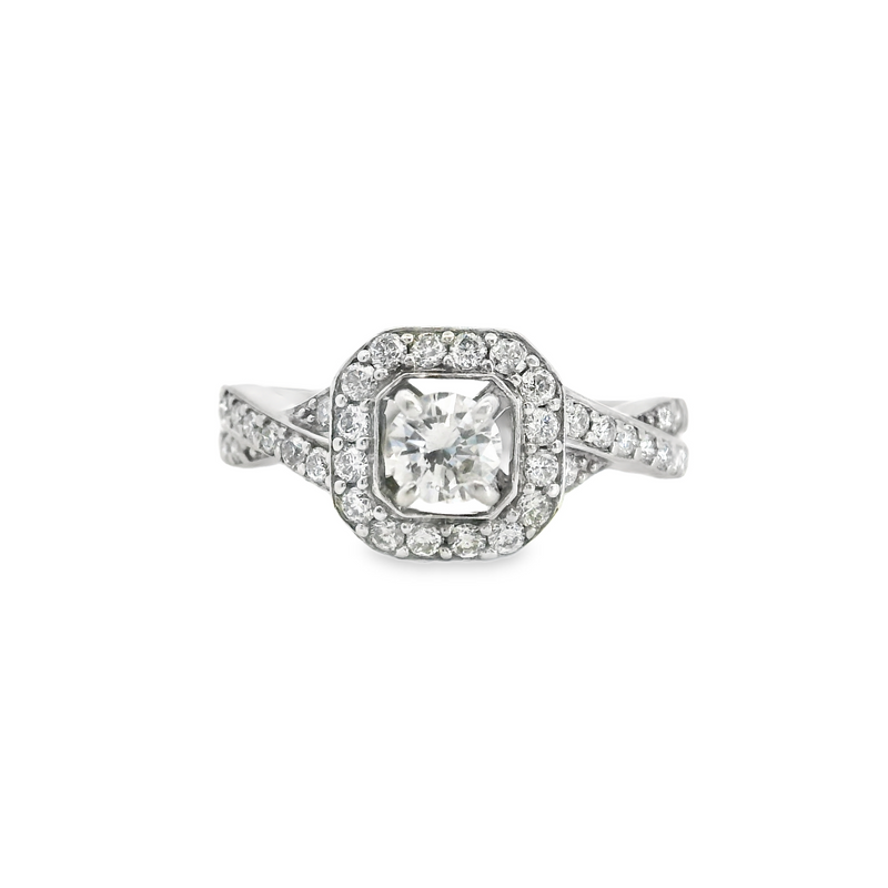 14K WHITE GOLD DIAMOND RING