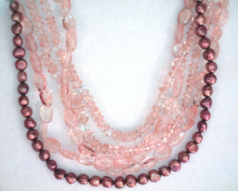 14K YG CITRINE/PEARL NECKLACE