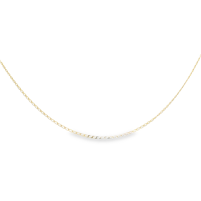 18K YG Diamond Cut Link Chain 20