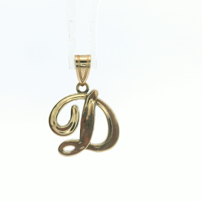 14K YG Initial D Charm