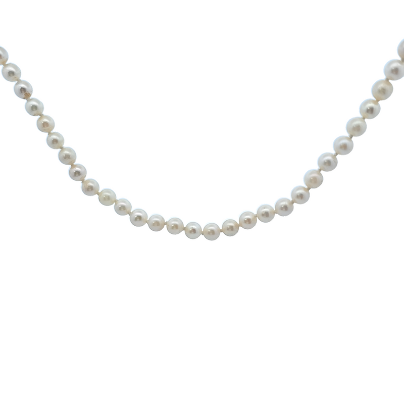 14K YG Pearl Necklace Strand 18