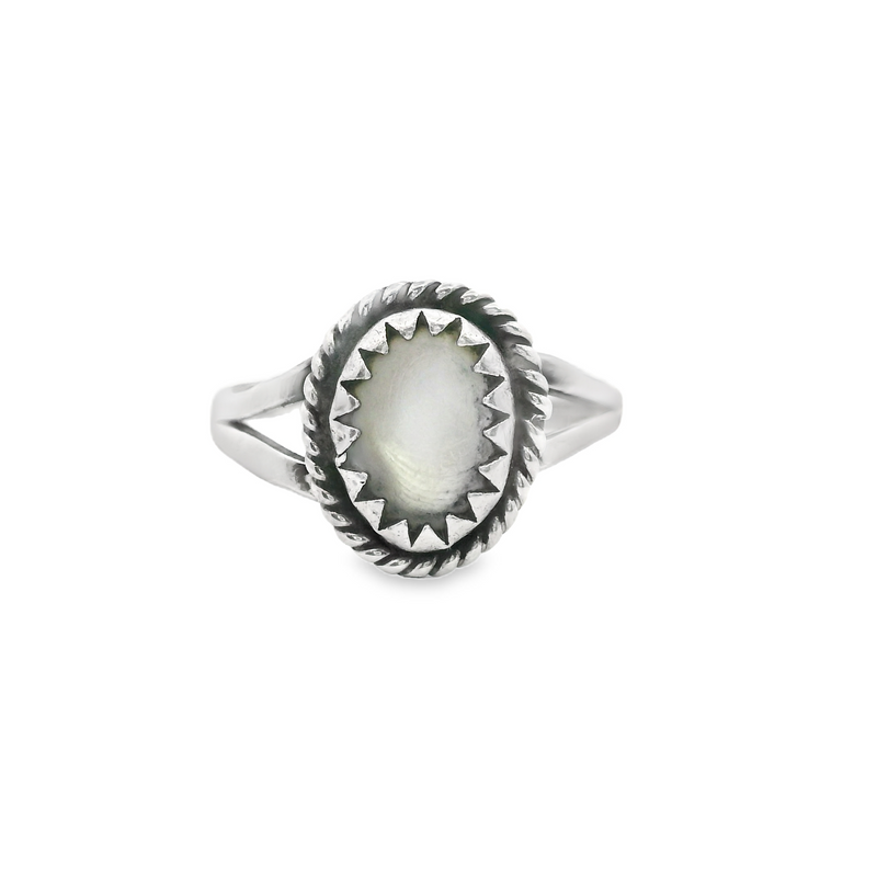 Sterling Silver Mother of Pearl Ring