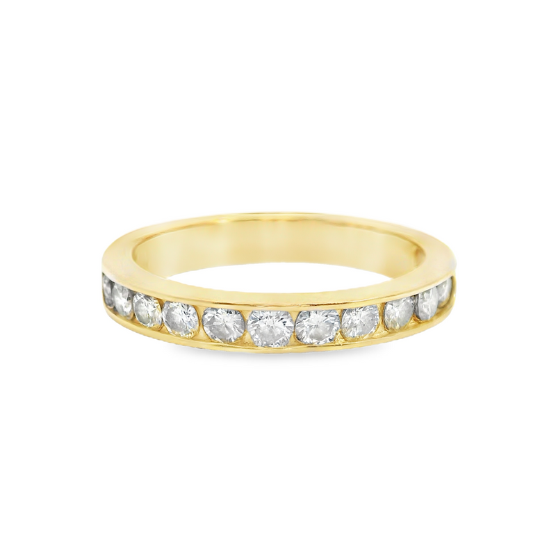 14K YG Channel Set Diamond Band