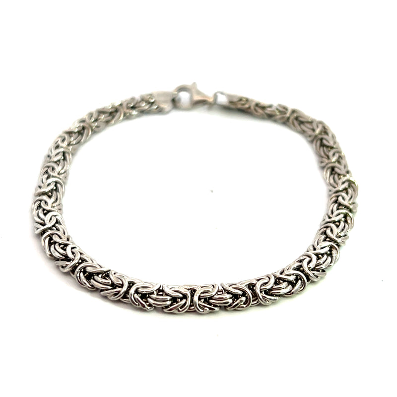Sterling Silver Byzantine Style Bracelet 8