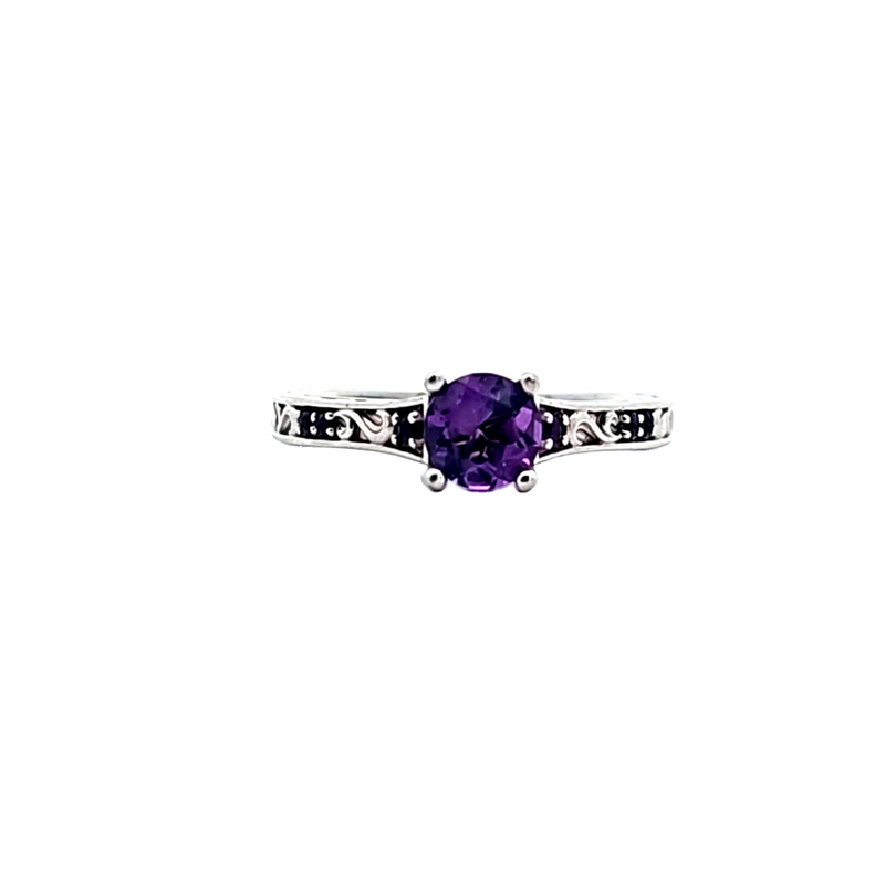 14K WG Amethyst Ring