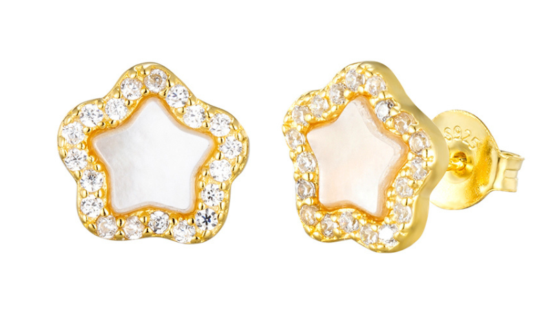 Gold Plated Star Earrings