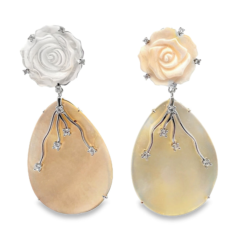 Silver Mohter of Pearl Earrings