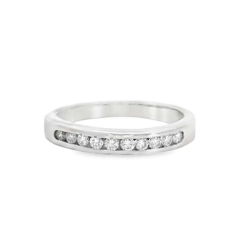 Platinum Channel Set Diamond Band