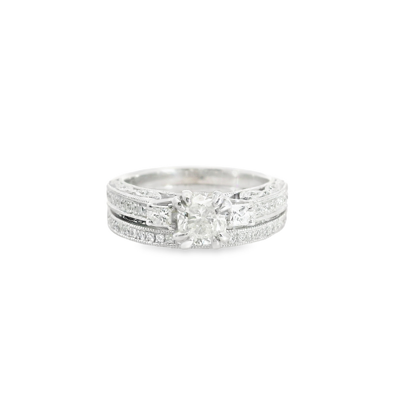 14K WG DIAMOND WED SET