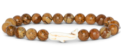 Whale Tracking Bracelet in Dune Stone