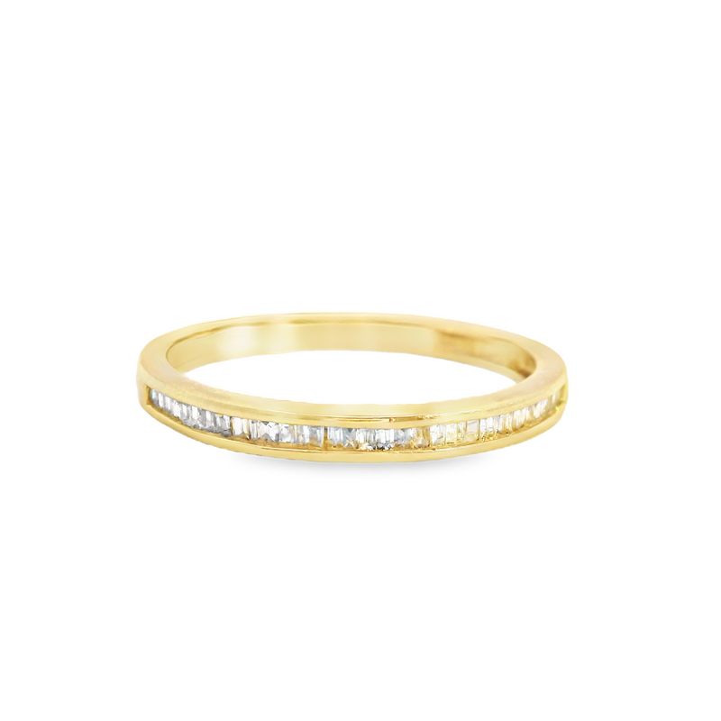 14K YG Diamond Band