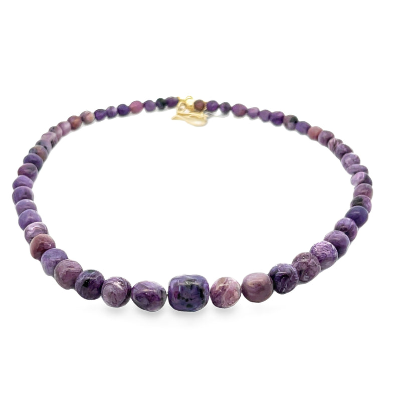 Jay King Graduated Charoite Gemstone Necklace