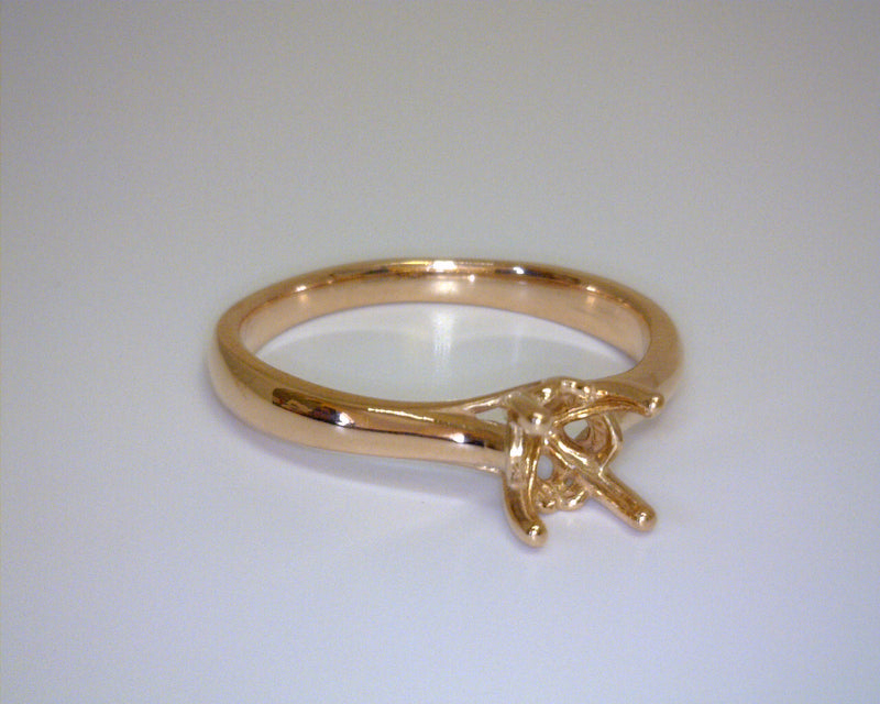 14K RG SOLITAIRE BAND