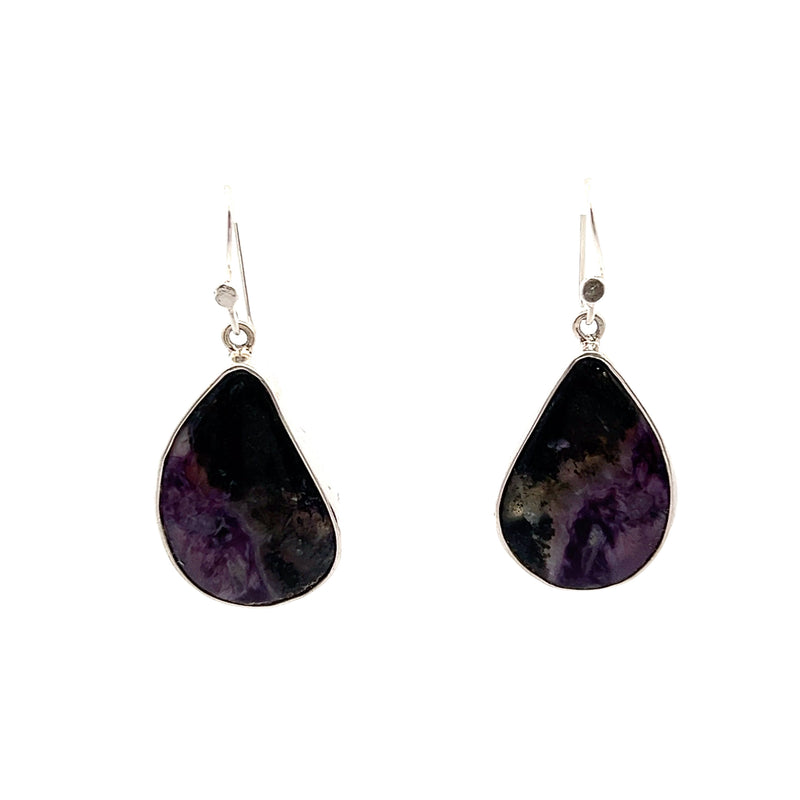 Sterling Silver Charoite Earrings