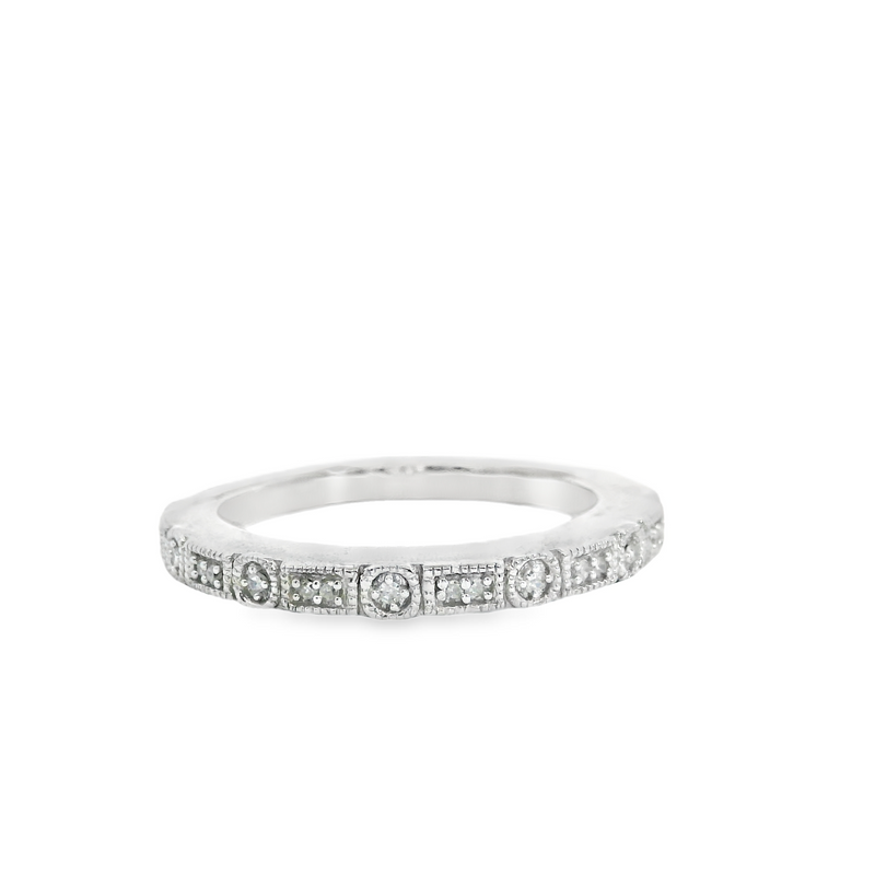 Sterling Silver Diamond Band