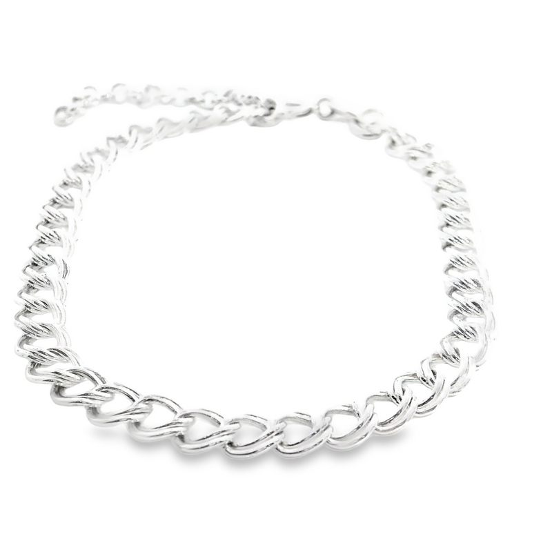 Sterling Silver Double Link Bracelet/Anklet
