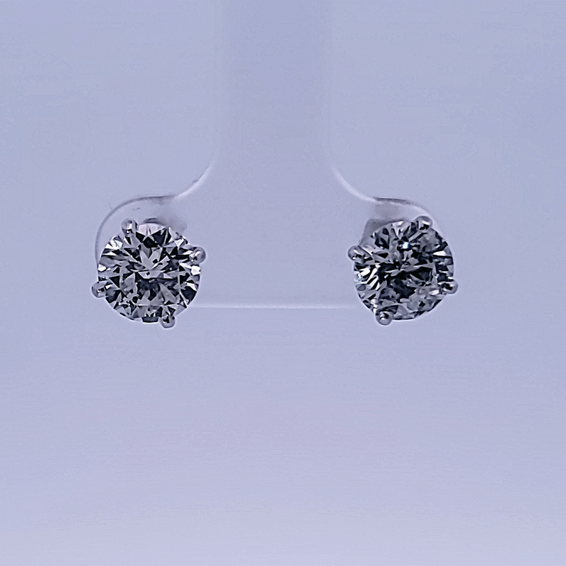 14K WHITE GOLD DIAMOND STUDS