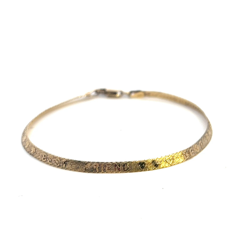 Gold Plated Sterling Silver Best Friends Bracelet