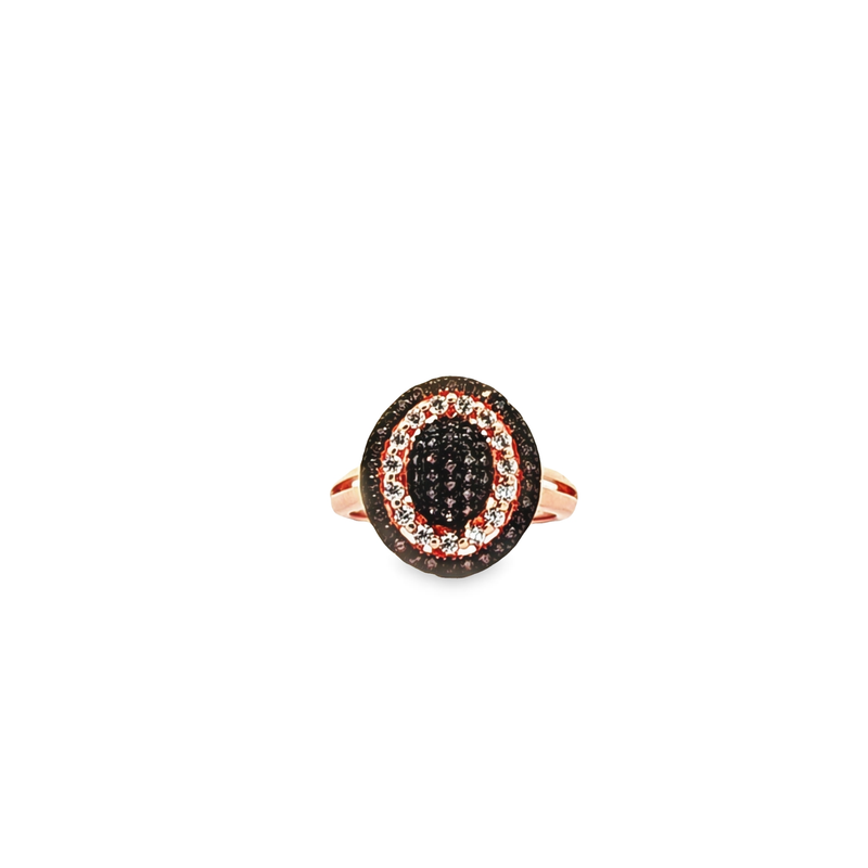 RGP Sterling Silver Brown & Wh