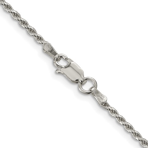 Sterling Silver 1.7MM Diamond Cut Rope Chain 18