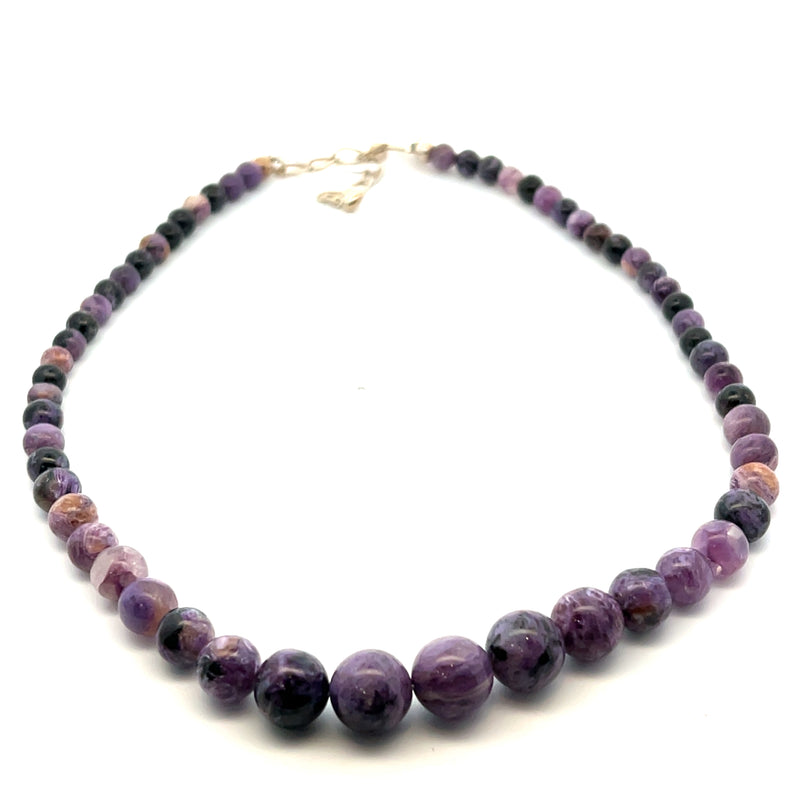 Jay King Graduated Charoite Gemstone Necklace