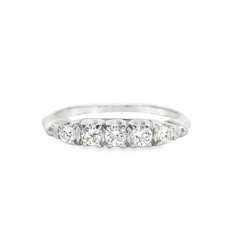 18K WG Diamond Wedding Band