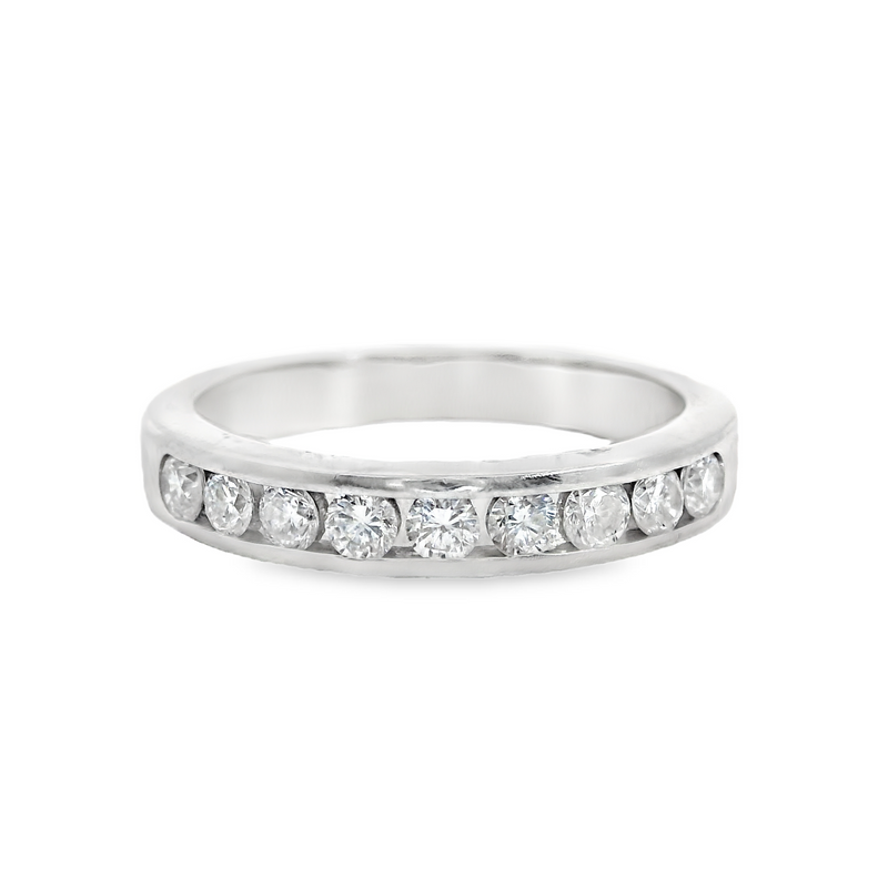 Platinum Channel Set Diamond Band
