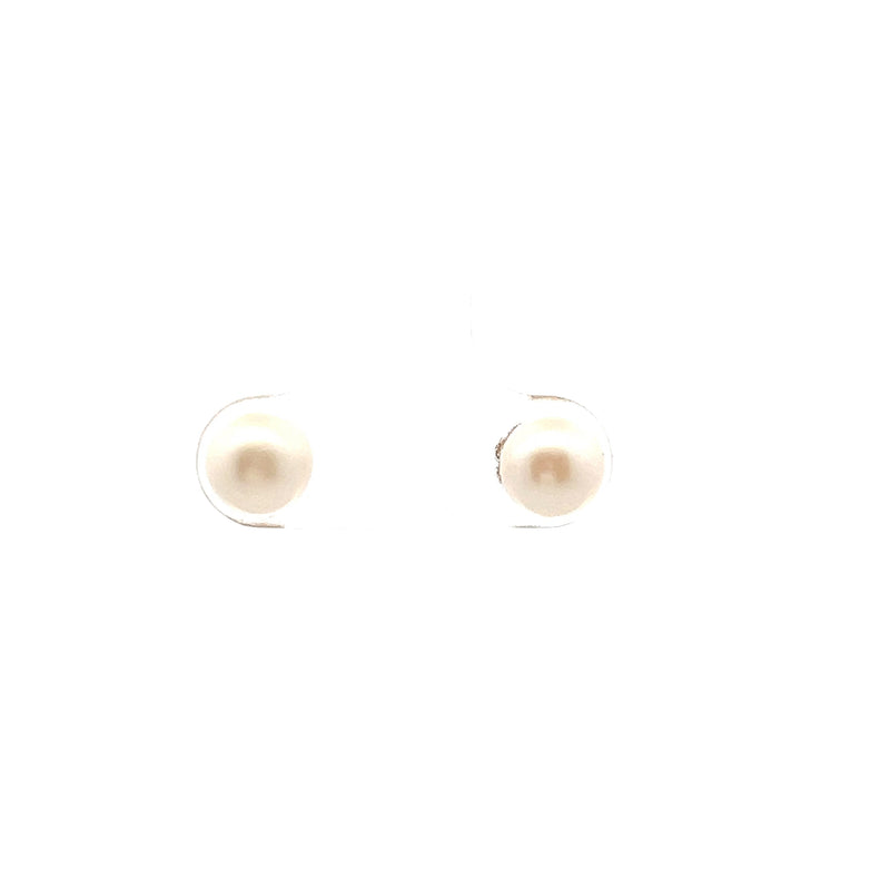 14K YG 6.0mm Pearl Stud Earrings