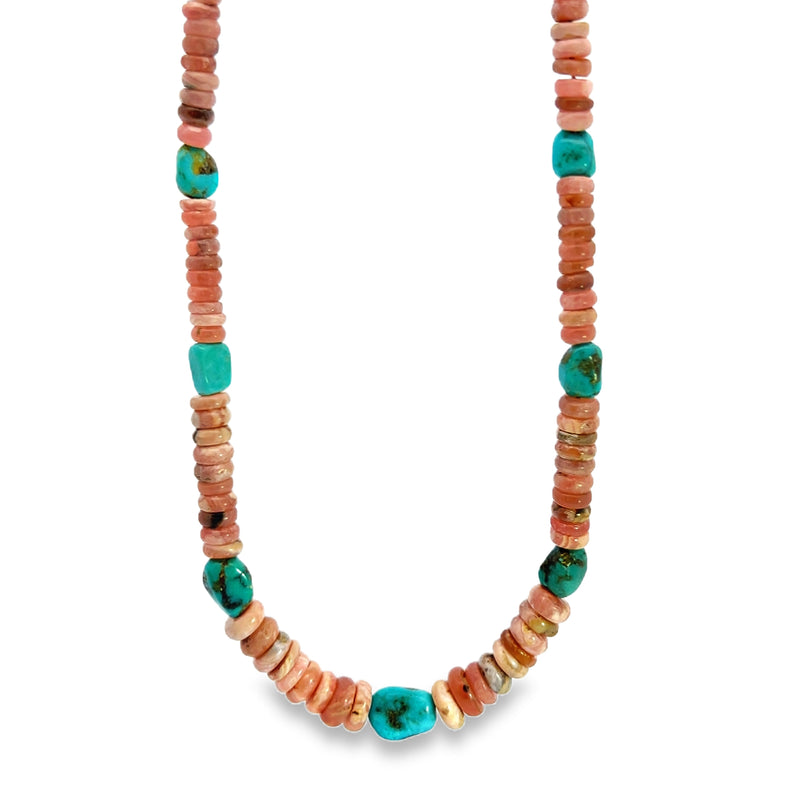 Jay King Turquoise & Rhodochrosite Necklae