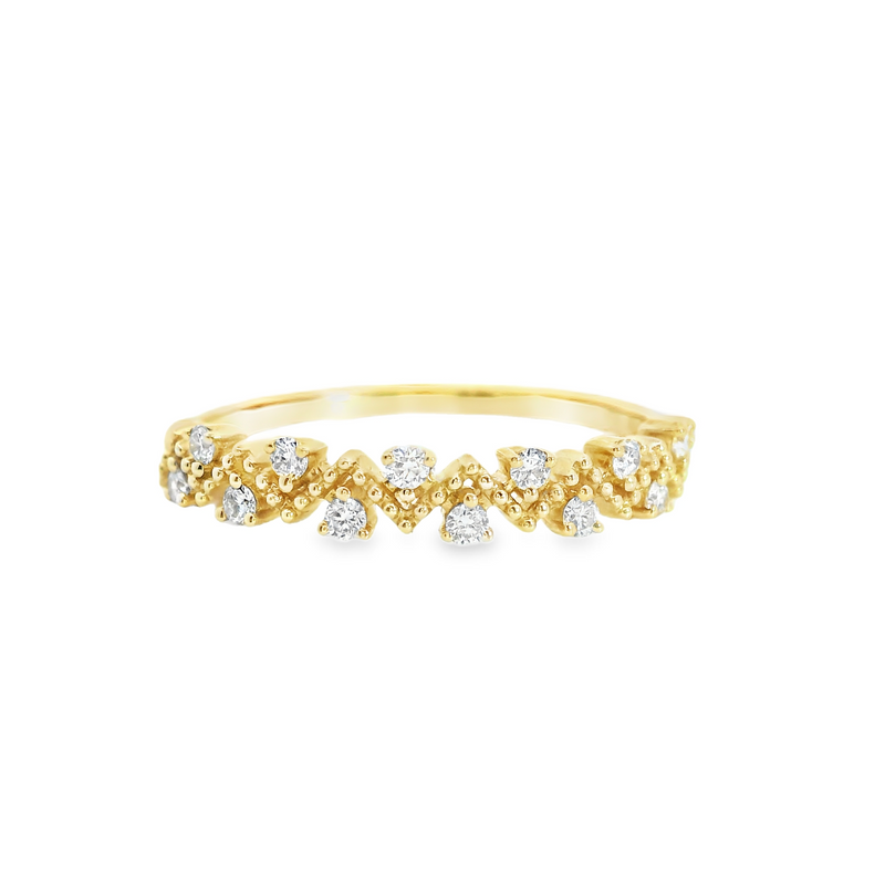 14K YG Diamond Band 0.14 CT TW
