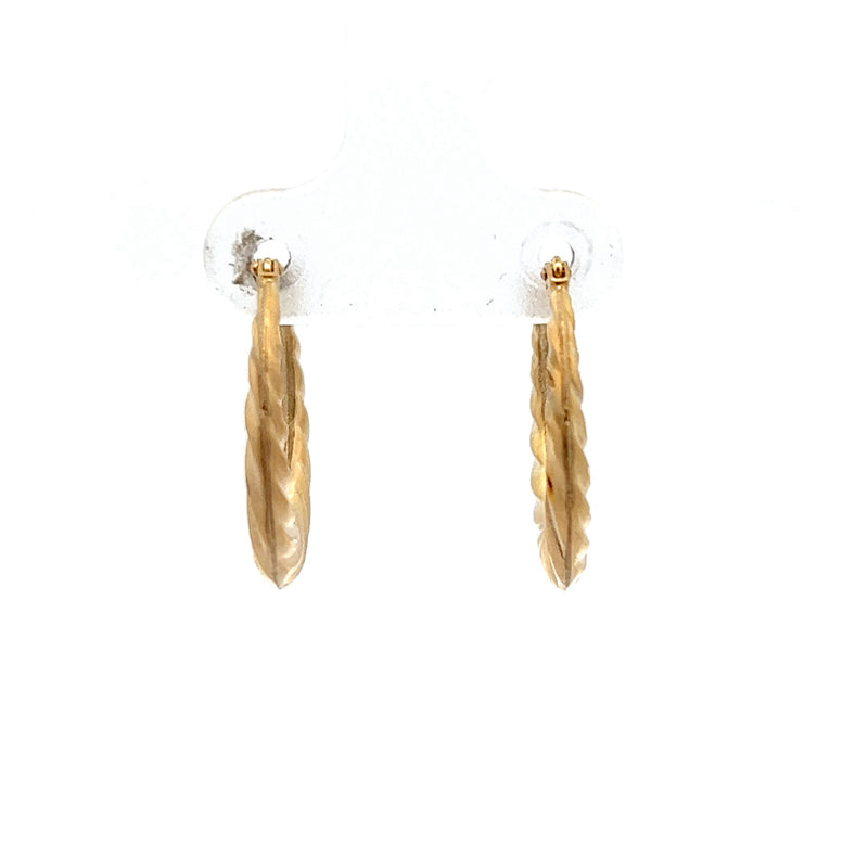 14K YG Hoop Earrings