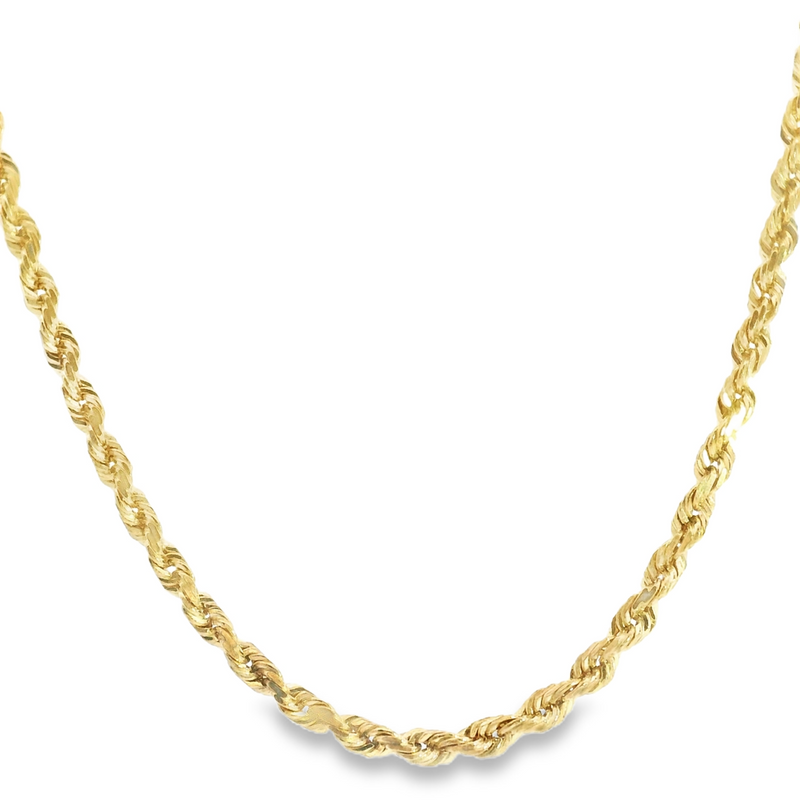 14K YG Solid Rope Chain