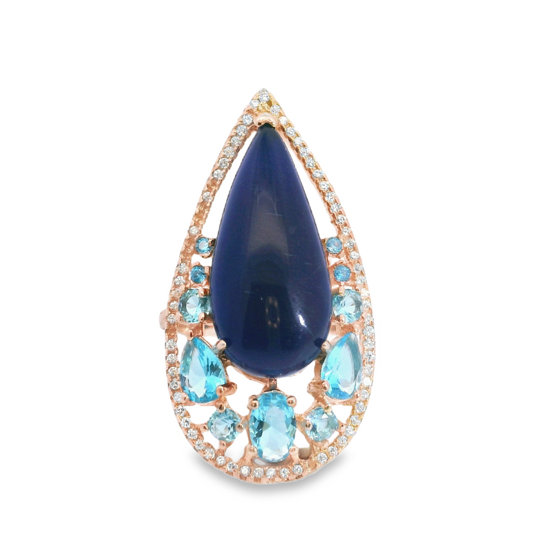 Rose Gold Plated Gemstone Ring