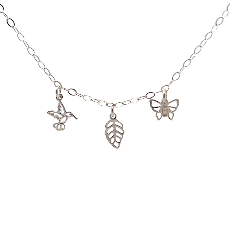Sterling Silver Nature Necklace 18
