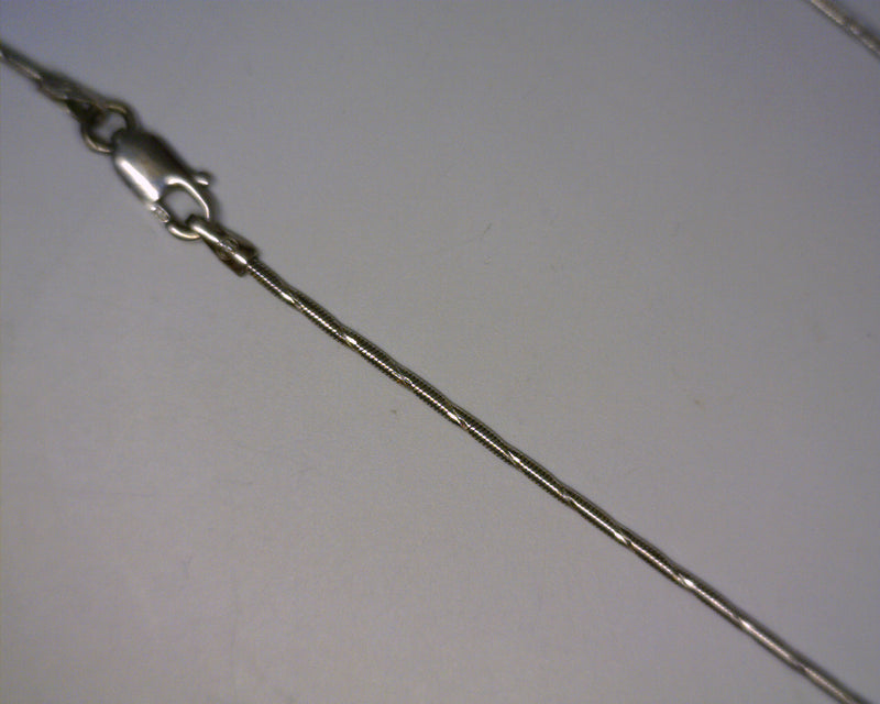 14K WHITE GOLD DIAMOND CUT SNA